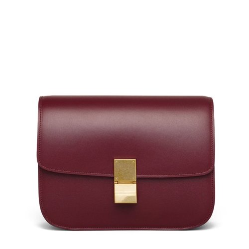 CELINE/賽琳  經典款BOX女士中號牛皮金扣單肩手拿包 （多色可選）