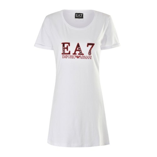  Emporio Armani/安普里奧阿瑪尼 女士米白色棉質(zhì)連衣裙裙子 3GTT08 J29Z 1100 PLFSX