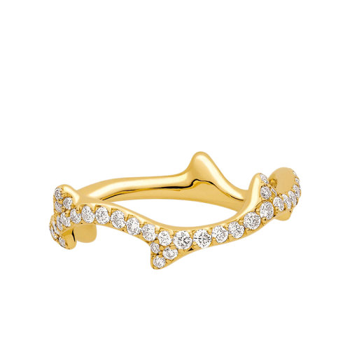 DIOR/迪奧 22春夏新款BOIS DE ROSE系列 18k金黃金鑲嵌鉆石戒指JBDR95035_0000