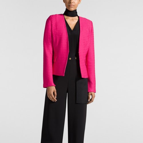 St.John/盛薔女士方格編織外套女士夾克K61X033