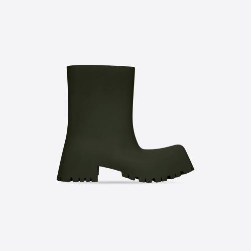  BALENCIAGA巴黎世家 22年秋冬 男士 短靴 Mens Trooper Boot Rubber in Green 680660W0FO83300