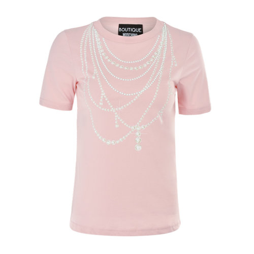 MOSCHINO/莫斯奇諾 女裝 服飾 棉質(zhì)印花時尚 女士短袖T恤
