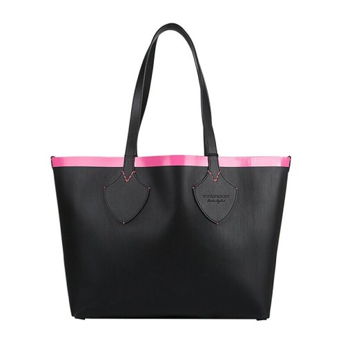 BURBERRY/博柏利 The Giant系列 女士拼色雙面兩用Canvas格紋拼皮革吉安特包手提包單肩包托特包女包 多色可選