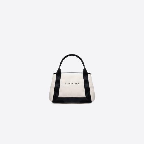  BALENCIAGA巴黎世家 22年秋冬 女士 手提包 Womens Navy Small Cabas in Beige 3399332HH3N926