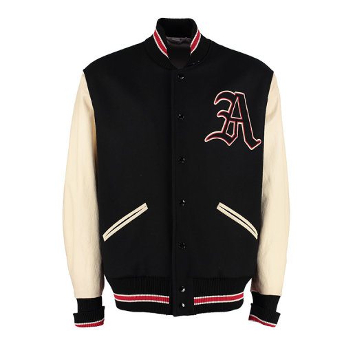 GUCCI/古馳  古琦男裝  男士黑色棉質(zhì)經(jīng)典時尚字母LOGO標(biāo)志秋冬夾克 545590 ZAAH1 1830