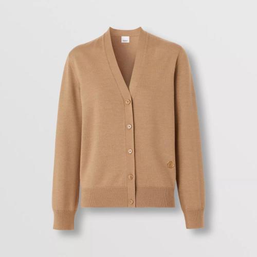  BURBERRY 22年秋冬 女士 專屬標識圖案羊毛混紡開衫 80555041