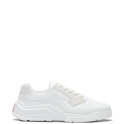 PRADA/普拉達(dá) 22年新款 Polarius系列 男士白色織物未來主義風(fēng)格運(yùn)動鞋4E3566_3LED_F0009