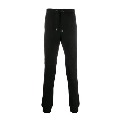  BALMAIN/寶曼 男士黑色織物休閑褲 XH1OB000 BB29 EAC PLFSX