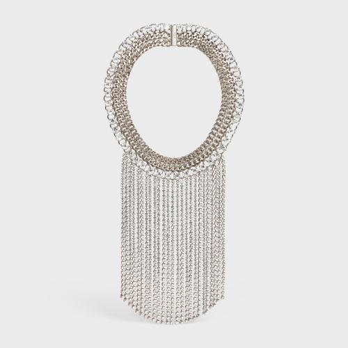  CELINE賽琳思琳 22年秋冬 男士 項(xiàng)鏈 COLLIER PLASTRON BOY DOLL EN LAITON RHODIé ET STRASS