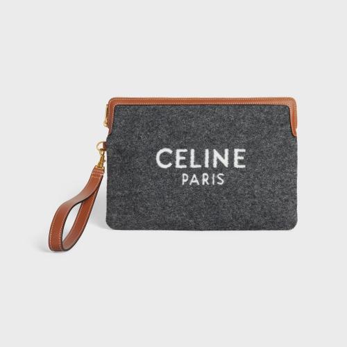  CELINE賽琳思琳 22年秋冬 女士 手拿包 PETITE POCHETTE A_VEC DRAGONNE CELINE SIGNATURE 10J