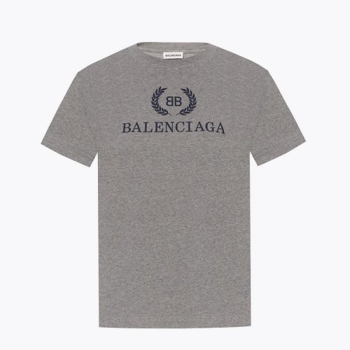Balenciaga/巴黎世家 灰色LOGO短袖女士T恤