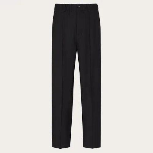  VALENTINO華倫天奴 22年春夏 男士 休閑褲 馬海毛長褲 WV3RBG9025S0NO 預(yù)定商品1-3周發(fā)貨