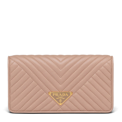 PRADA/普拉達(dá) 女士Prada Diagramme軟羊革迷你手袋斜挎包女包禮盒包裝 1DH044_2CET_F0ORK 21年春夏