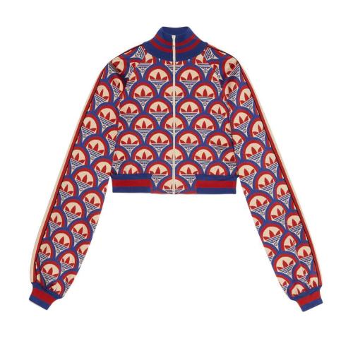  GUCCI古馳 22年秋冬 女士 adidas x Gucci聯(lián)名系列拉鏈夾克 693838 XKCDO 6431