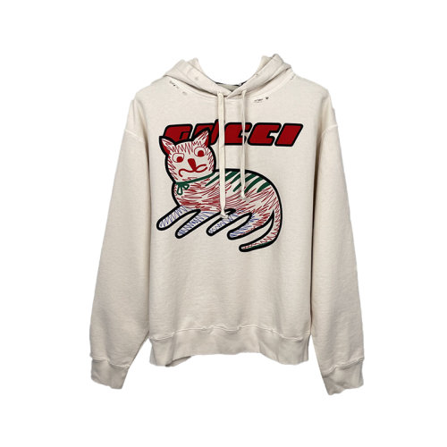 Gucci古馳  女士小貓做舊款衛(wèi)衣