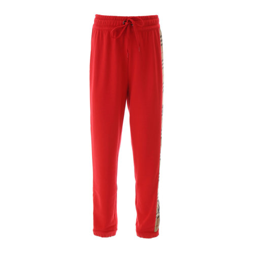 Burberry/博柏利 女裝 服裝 紅色棉質印花LOGO 女士運動褲 8024955