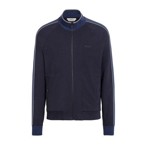Z Zegna 藍黑拼接色拉鏈衛(wèi)衣 ZZ873-VV451-B09
