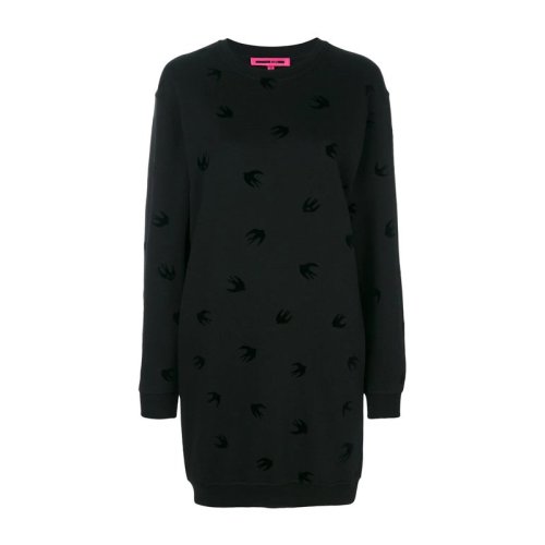 Alexander McQueen/亞歷山大麥昆 棉質(zhì)長袖小燕子長袖衛(wèi)衣女士連衣裙