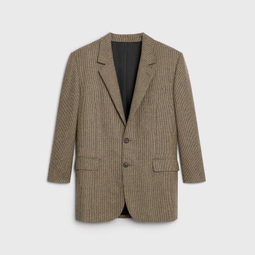  CELINE賽琳思琳 22年秋冬 女士 西服外套 JUDE微型千鳥格紋羊毛夾克 2V49F711L.02FR