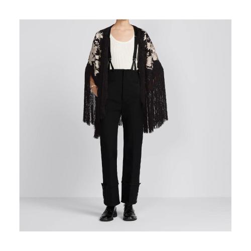  DIOR迪奧 22年秋冬 女士 休閑褲 系帶長(zhǎng)褲 317P41T3290_X9000