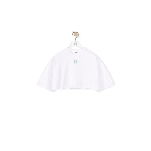  LOEWE羅意威 22年秋冬 女士 短袖T恤 Cropped Anagram T-shirt in cotton S540Y22X16-2100