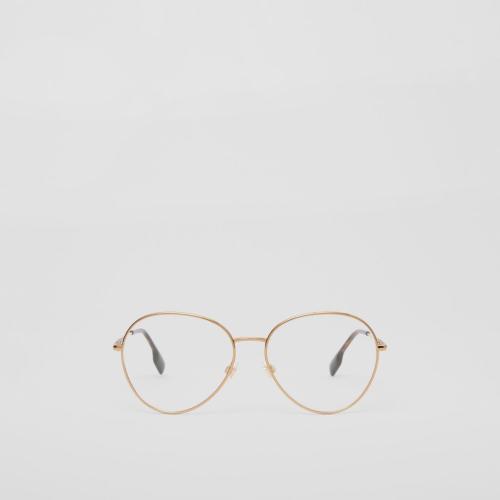  BURBERRY 22年秋冬 女士 標(biāo)志性條紋裝飾飛行員光學(xué)鏡框 40823401