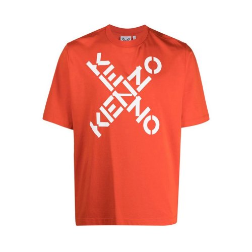 KENZO/高田賢三 男士橘黃色棉質(zhì)短袖T恤 FA65TS5024SJ 16C PLFSX