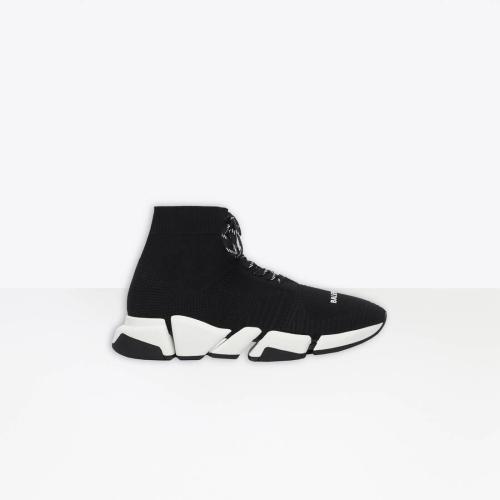  BALENCIAGA巴黎世家 22年春夏 男士 休閑運(yùn)動(dòng)鞋 Men%27s Speed 2.0 Lace-Up Sneaker in BLACK/WH 預(yù)定商品1-3周發(fā)貨