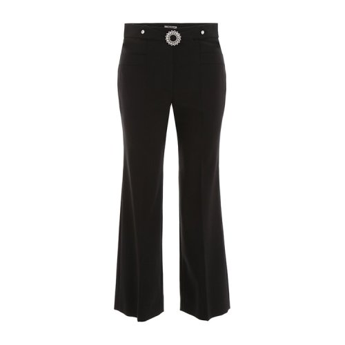 Miu Miu/繆繆  高腰 女性 喇叭褲 西褲 黑色 女士休閑褲 MP1310 1R1 F0002