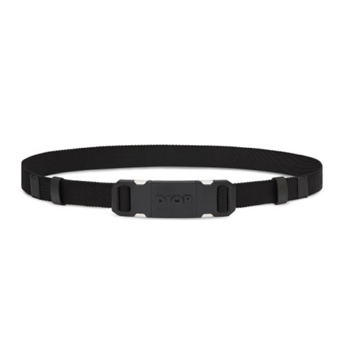 DIOR/迪奧 品牌字母LOGO 男士黑色腰帶 4354PVYSMH00N