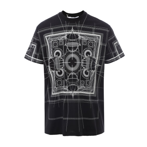 Givenchy/紀梵希 純棉黑色圓領男士短袖T恤 男T恤 上裝瑕疵特賣（陳列痕跡，不影響使用） t恤男