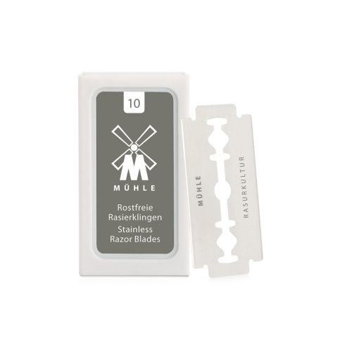 MUHLE/穆樂(lè)德國(guó)原裝進(jìn)口剃須刀片傳統(tǒng)老式刀片 10片裝