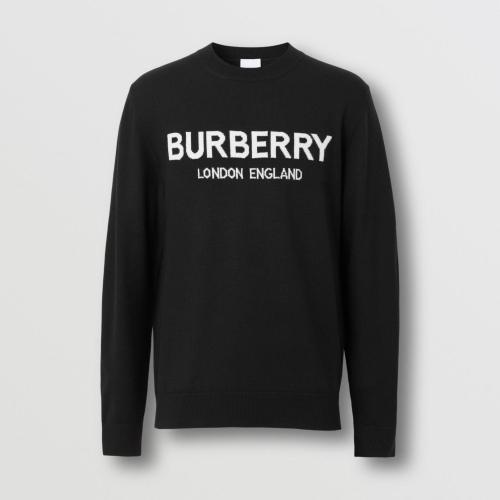  BURBERRY 22年秋冬 男士 徽標(biāo)嵌花羊毛混紡針織衫 80548961