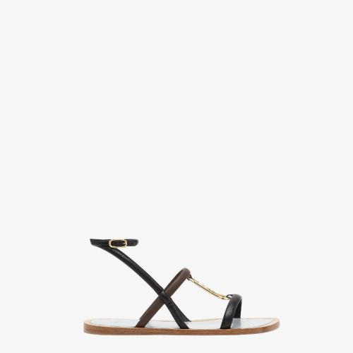  FENDI芬迪 22年秋冬 女士 平底涼鞋 拼色納帕皮涼鞋 8X8282WFNF0479