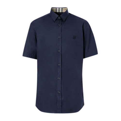 BURBERRY/博柏利 短袖專屬標(biāo)識圖案男士短袖襯衫 8032311 1