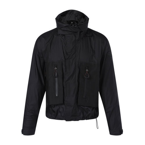 BURBERRY/博柏利 黑色隱藏式連帽男士夾克