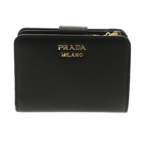PRADA/普拉達(dá) 女士黑色皮革零錢包 1ML018 2CGD F0002 PLSX