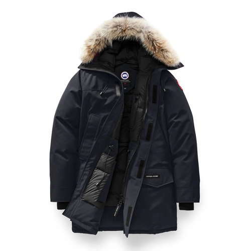CANADA GOOSE/加拿大鵝   LANGFORD COUPE FUSION系列 男士海軍藍色連帽毛邊防風派克大衣2062MA-MARINE