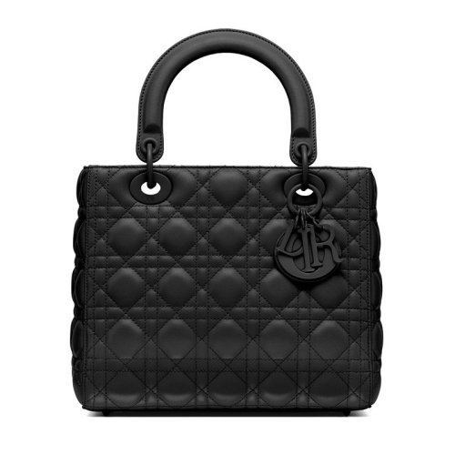 DIOR/迪奧 女士lady dior五格黑色小牛皮手提包 M0565SLOI_M989