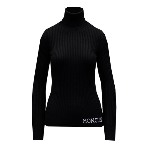 Moncler/蒙克萊  女士黑色高領(lǐng)漏斗領(lǐng)羅紋毛衣G20939F00013A9058999
