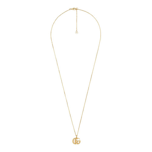 GUCCI/古馳  Double G系列 18k金黃金雙G吊墜項(xiàng)鏈502088J85008000