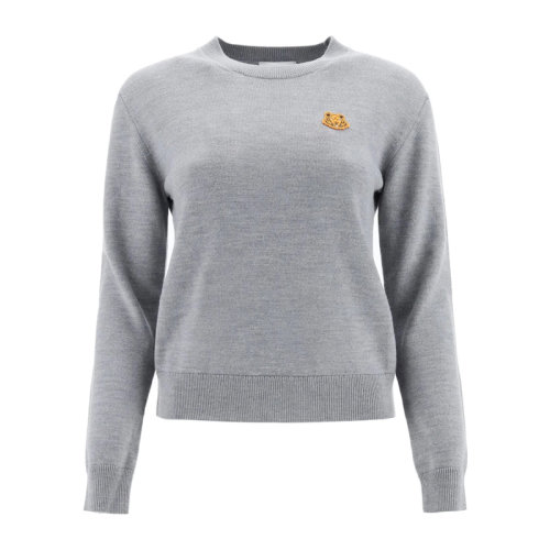 Kenzo 高田賢三 女士 服裝 灰色羊毛毛衣 女士針織衫