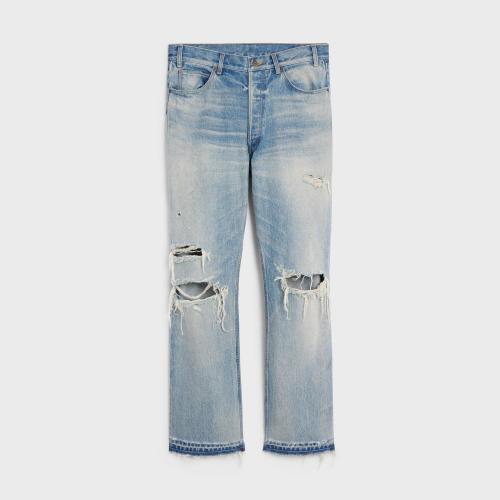  CELINE賽琳思琳 22年秋冬 男士 牛仔褲 JEANS WESLEY DEST DENIM WESTWIDE WASH 2N833033S.08W