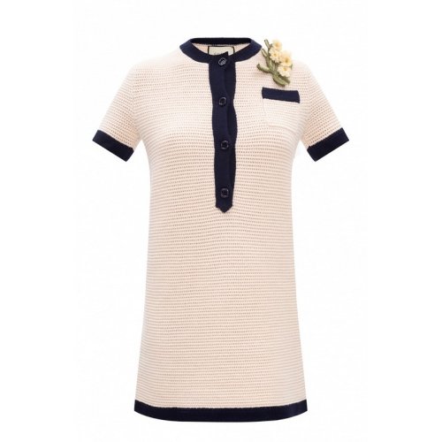  GUCCI/古馳 女士奶油色羊毛連衣裙裙子 635069 XKBKN 9174 PLFSX