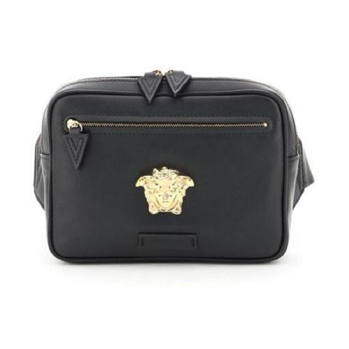  VERSACE/范思哲 男士黑色皮革腰包/胸包 DFB8580DVT8ME1B00V PLSX