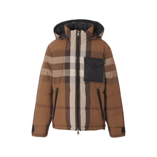 BURBERRY/博柏利      男士深樺木棕雙面兩穿再生尼龍羽絨外套80458721