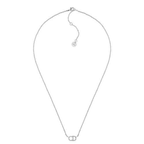 DIOR/迪奧 20 CLAIR D LUNE白水晶字母CD鈀飾面項鏈 N0717CDLCY_D102