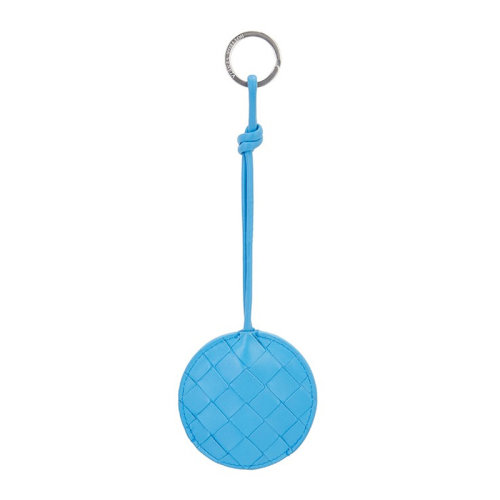 Bottega Veneta/葆蝶家 BV /葆蝶家 女士藍(lán)色羊皮圓形編織鑰匙扣 629552-VCPP3-4611