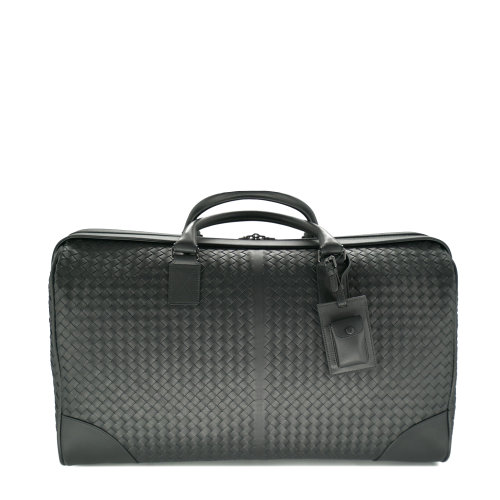 BottegaVeneta/葆蝶家 男士經(jīng)典款編織牛皮革簡約大氣旅行包152229V4651