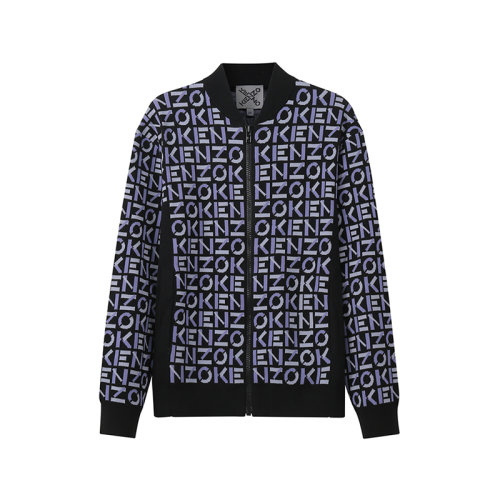 KENZO/高田賢三 男士棉混紡拉鏈針織開衫外套 5BL691 3SA
